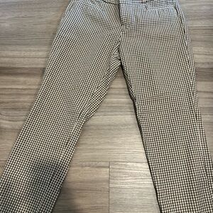 Banana Republic Women's Checkered Pants - Black and White